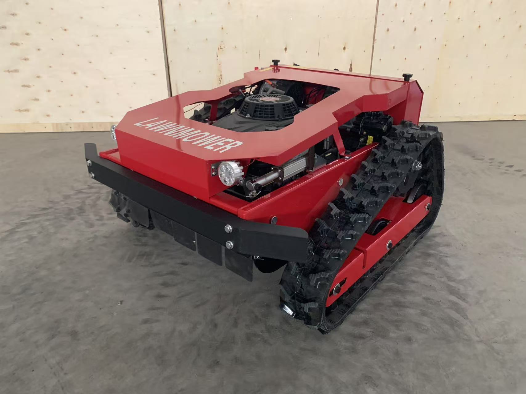 Pro Series flat-blade mower in tactical red